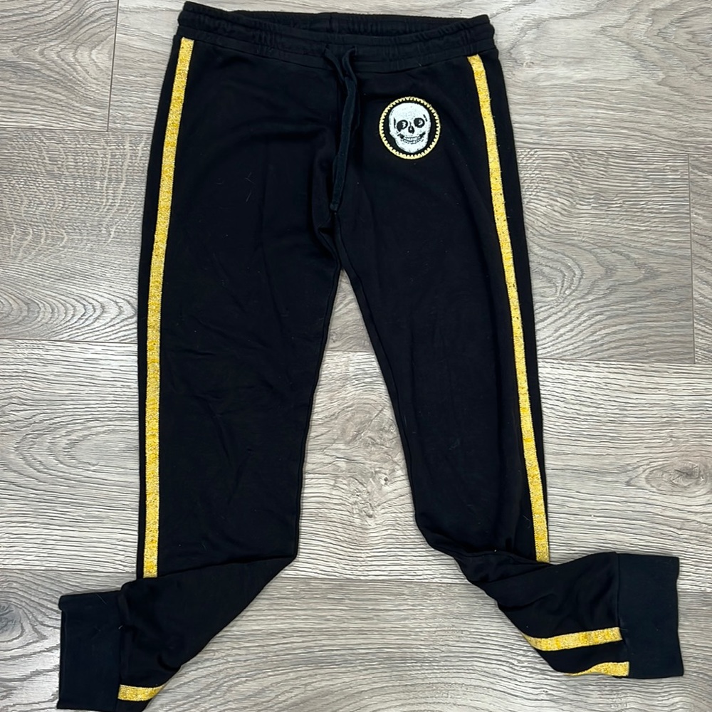Lauren Moshi black skull joggers